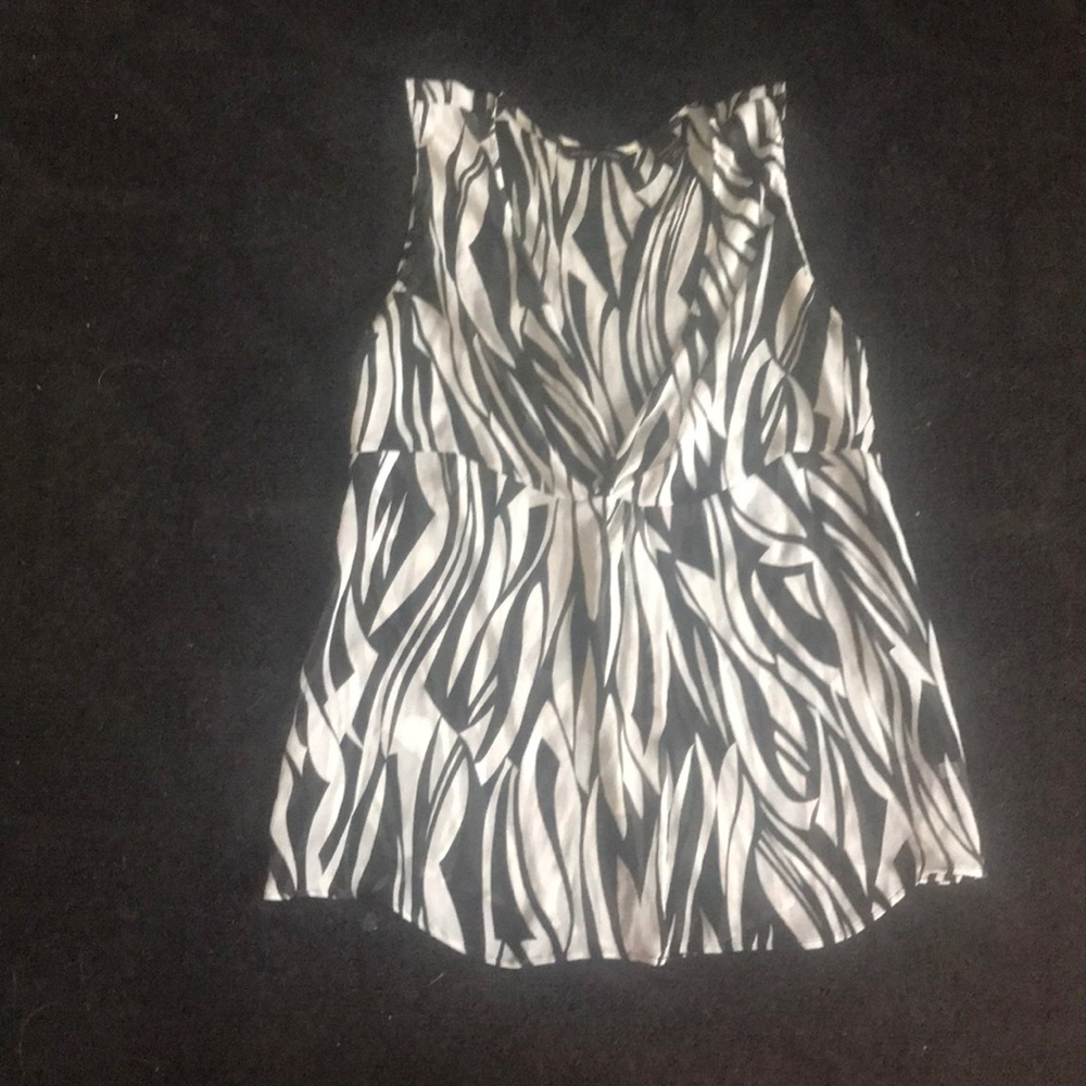 Ny&co sheer zebra print tank top M